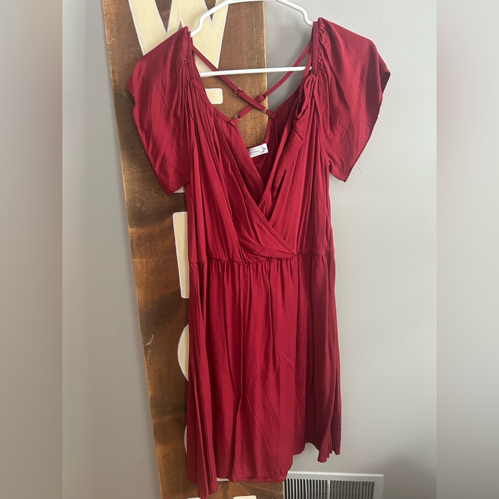 Casual Red Women's Dress